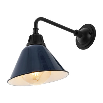 Croydon 9.63" Farmhouse Industrial Indoor/Outdoor Iron LED Gooseneck Arm Outdoor Sconce - JONATHAN Y
